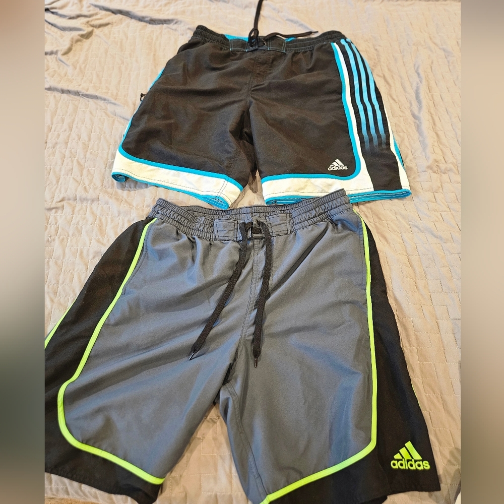 Lot Of 2 Pairs Adidas Shorts With Mesh Lining. Size XL